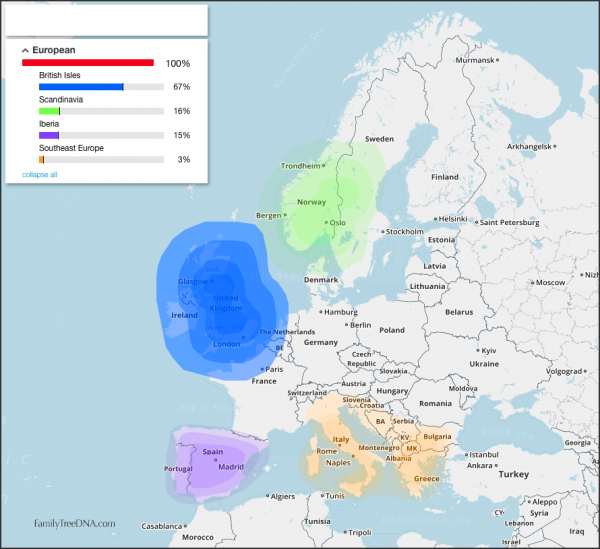 DNA Ethnicity Map
